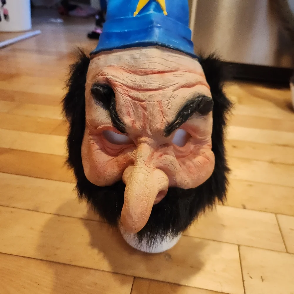 Rubber Halloween costume mask English police bobbie for adult
